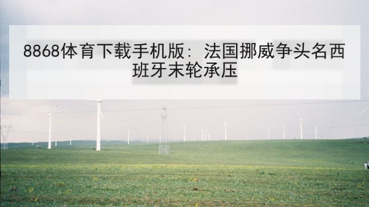 8868体育下载手机版: 法国挪威争头名西班牙末轮承压